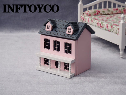 INFTOYCO Dollhouse Miniature House wooden dollhouse kit christmas village houses toy house Model Tiny Wooden