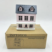 INFTOYCO Dollhouse Miniature House wooden dollhouse kit christmas village houses toy house Model Tiny Wooden