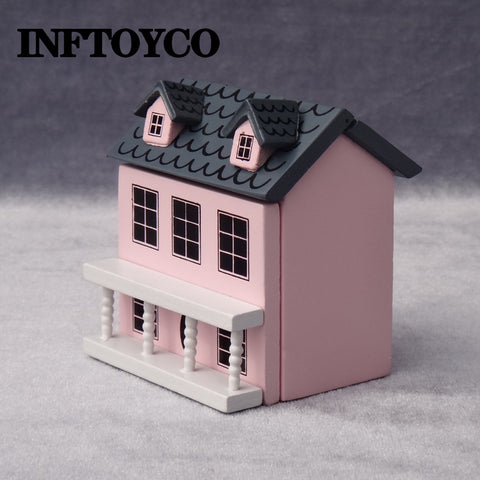 INFTOYCO Dollhouse Miniature House wooden dollhouse kit christmas village houses toy house Model Tiny Wooden