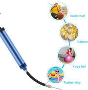 INFTOYCO Inflator Ball Pump Set, Portable Air Pump with 1 Needles, 1Nozzles and 1 Extension Hoses, Basketball Volleyball Football Balloons Pumps Hand Pumps Fast Ball Inflation